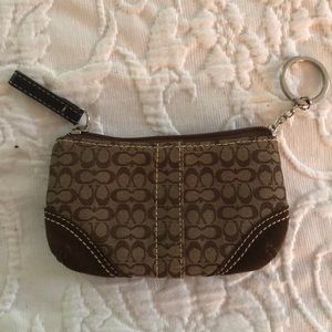 Coach key chain pouch